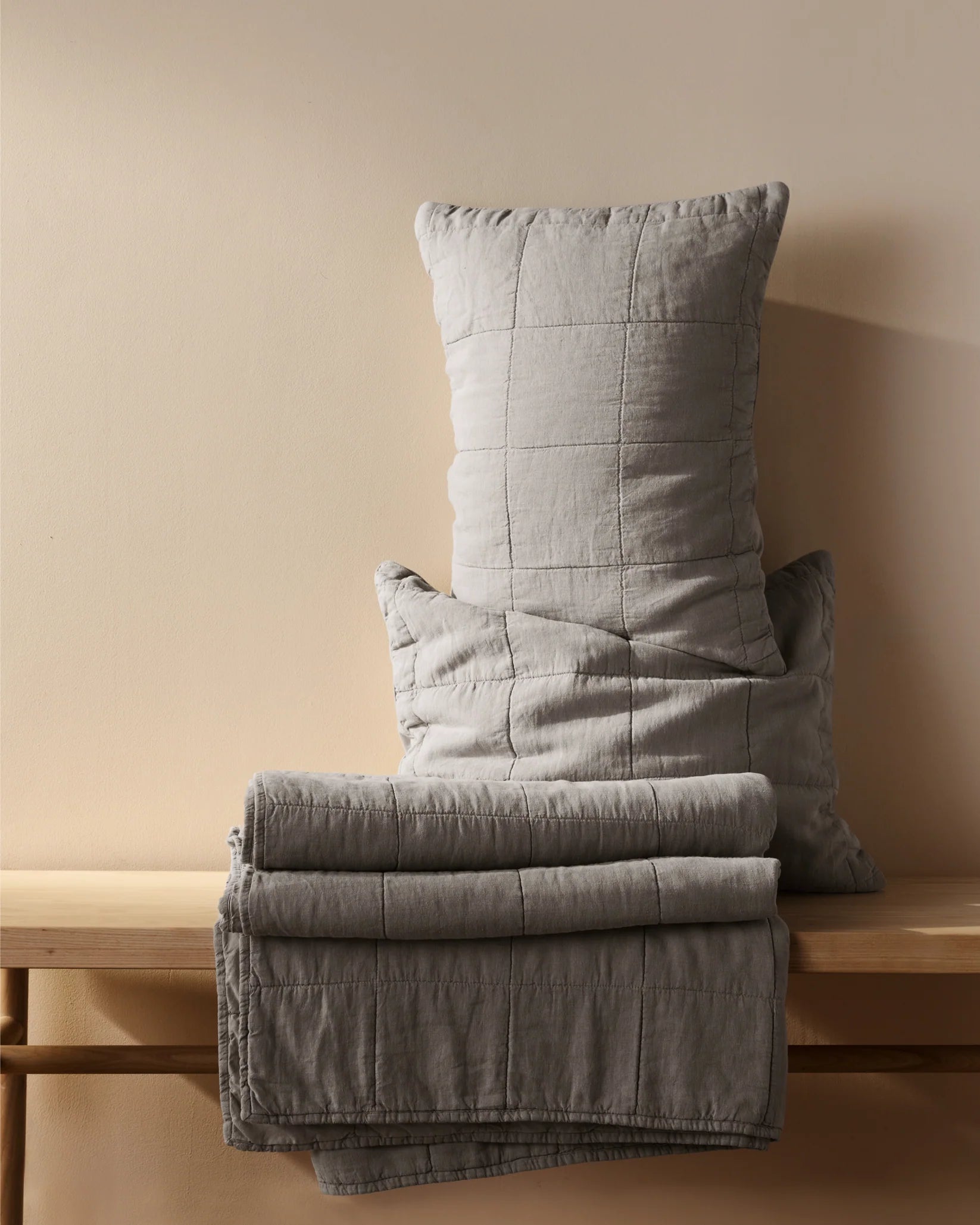 Linen Box Quilted Sham Set