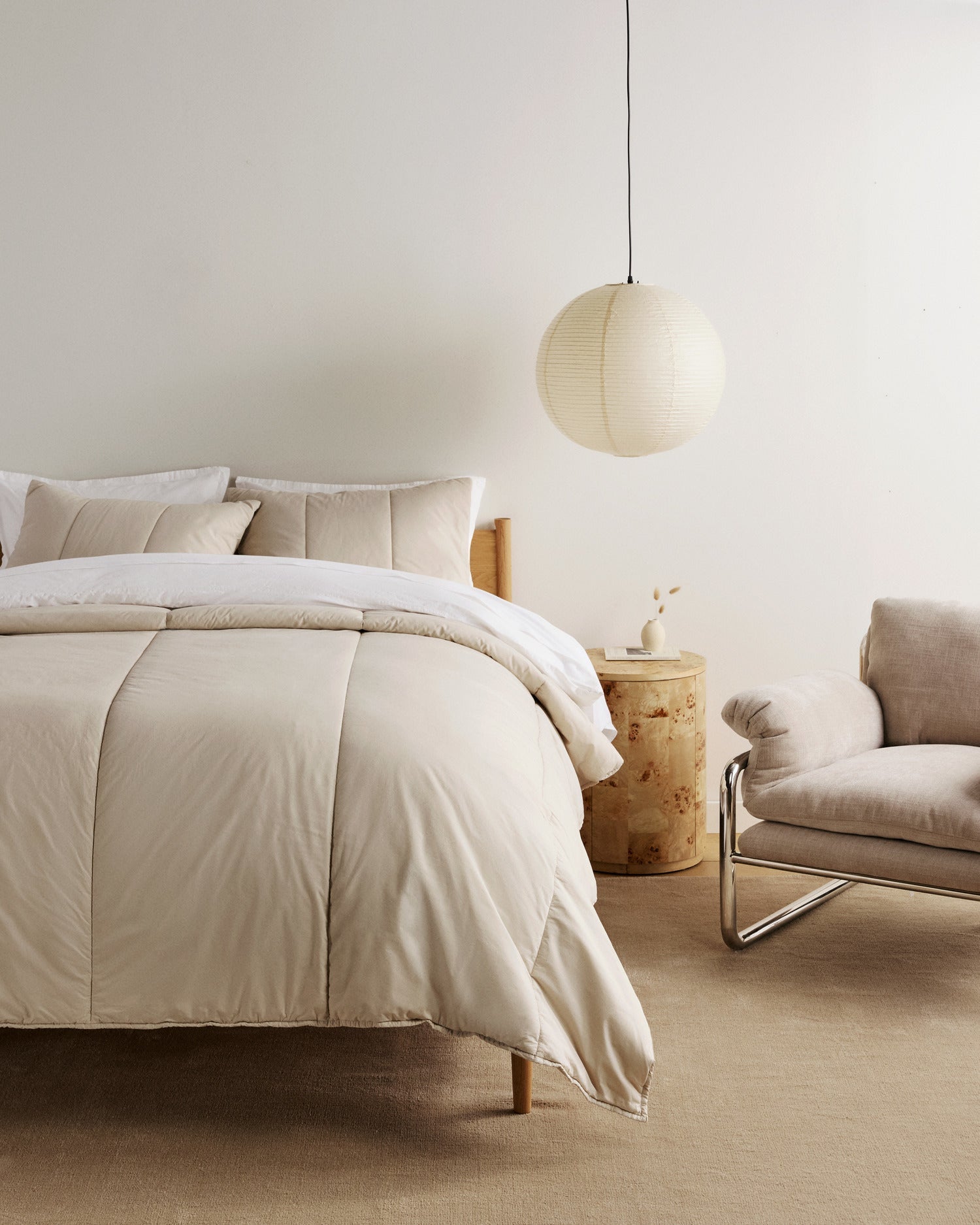 Brushed Cotton Quilted Sham Set