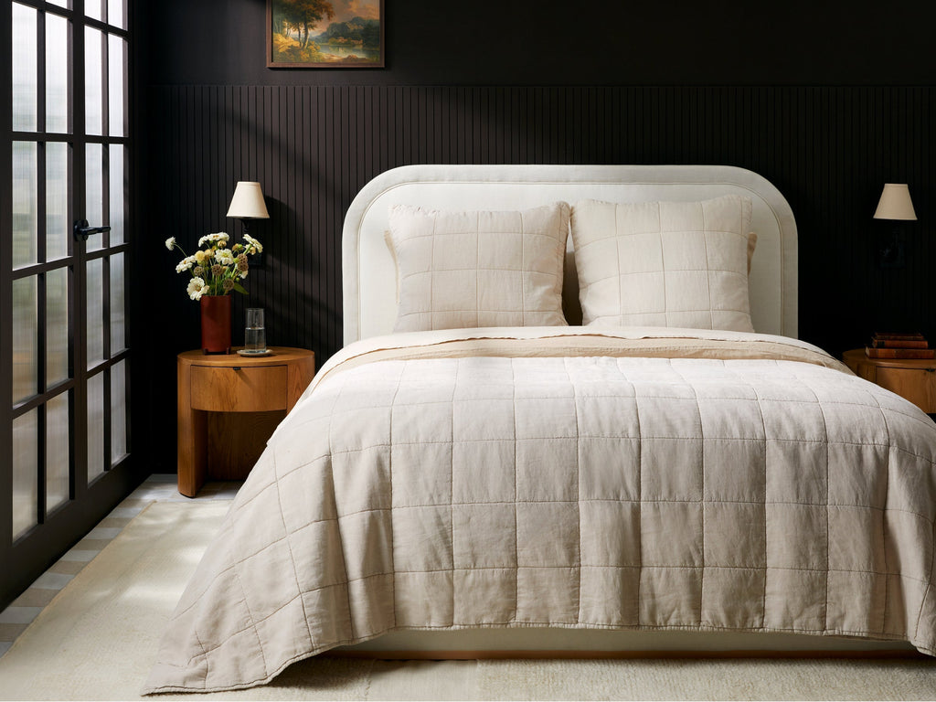 Linen Box Quilted Euro Sham