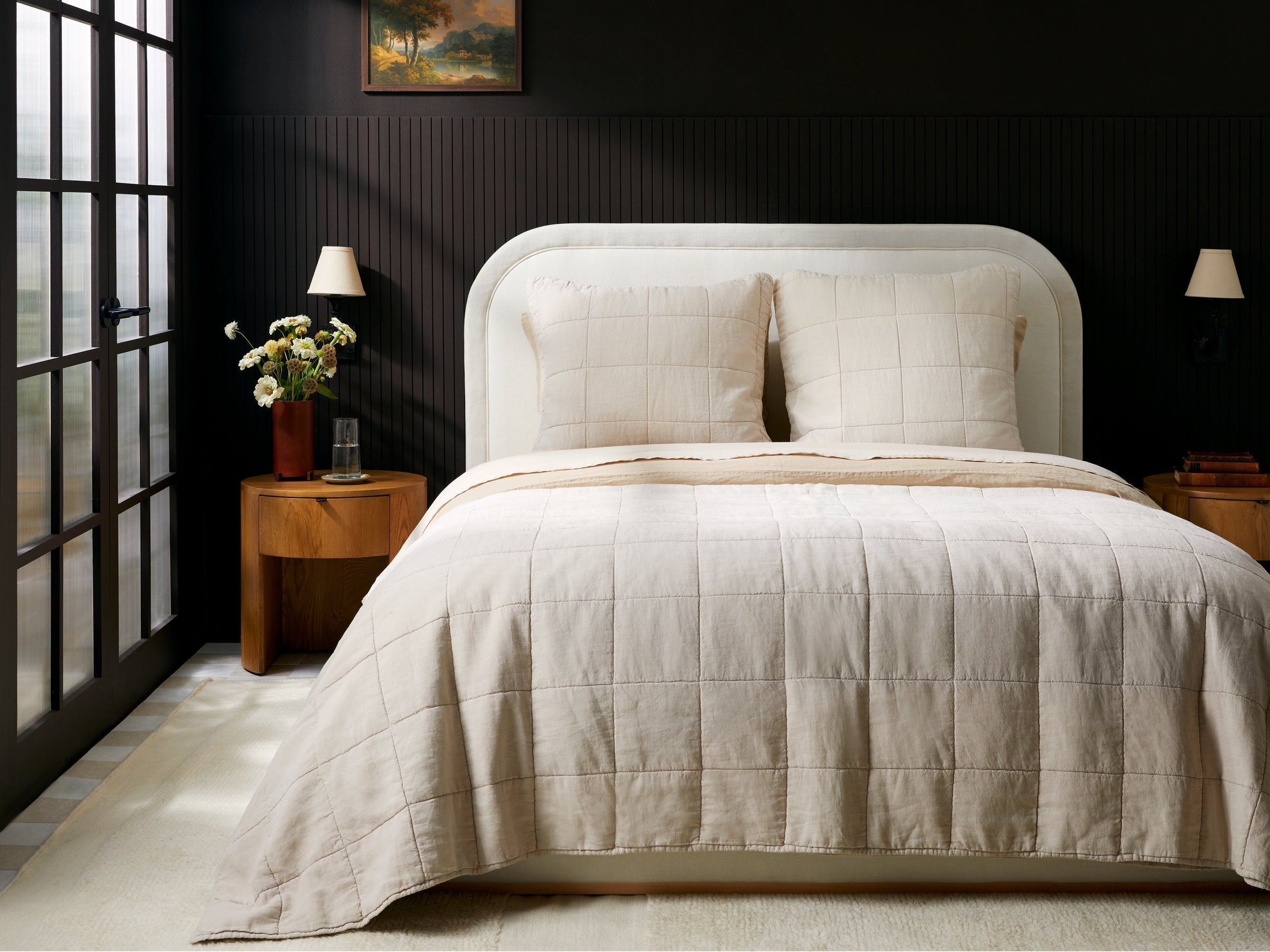 Linen Box Quilted Euro Sham