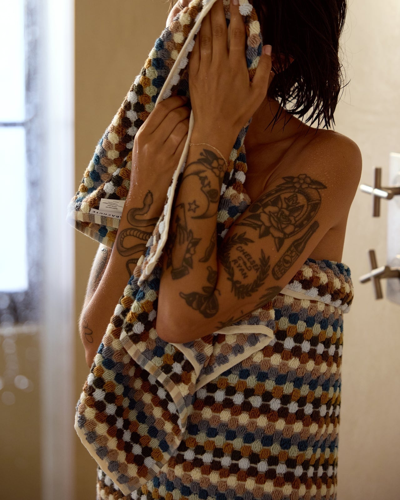Organic Cotton Mosaic Towels