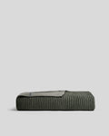 Organic Two Tone Rib Knit Throw