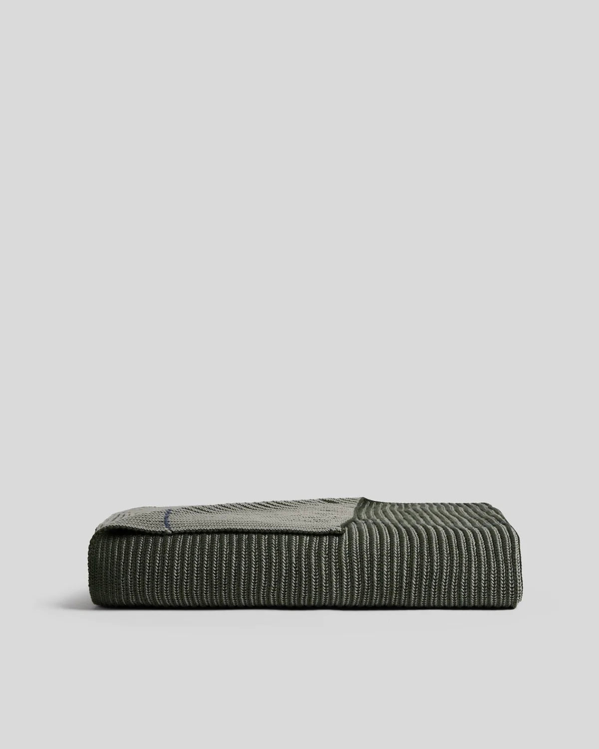 Organic Two Tone Rib Knit Throw