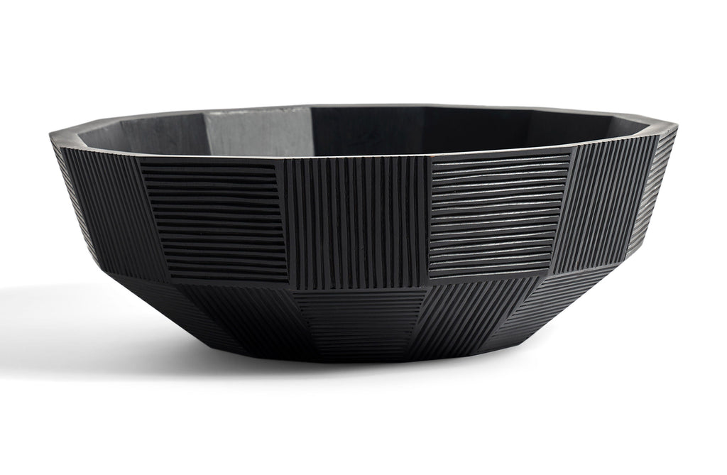 Black Striped Bowl