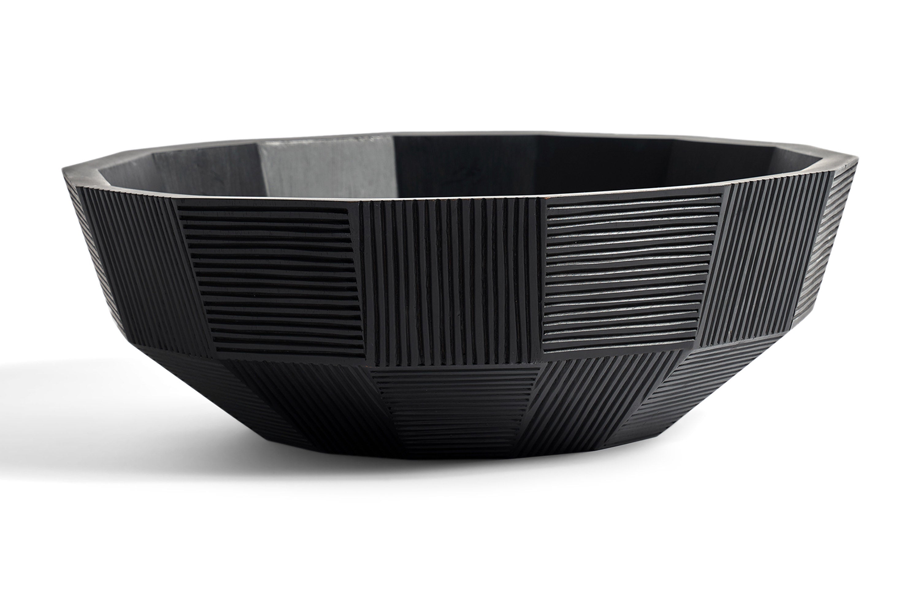 Black Striped Bowl
